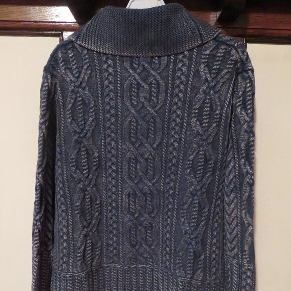 Polo Ralph Lauren Men's Double RL Aran-Knit Vintage Cotton Cardigan - Picture 2 of 14